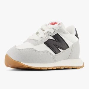 New Balance Kids' Gray, White, and Black Sneakers